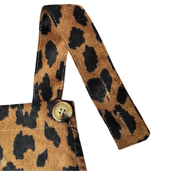 Hayden Girls Corduroy Leopard Overall Dress Size L (age 11/12) - Picture 9 of 12